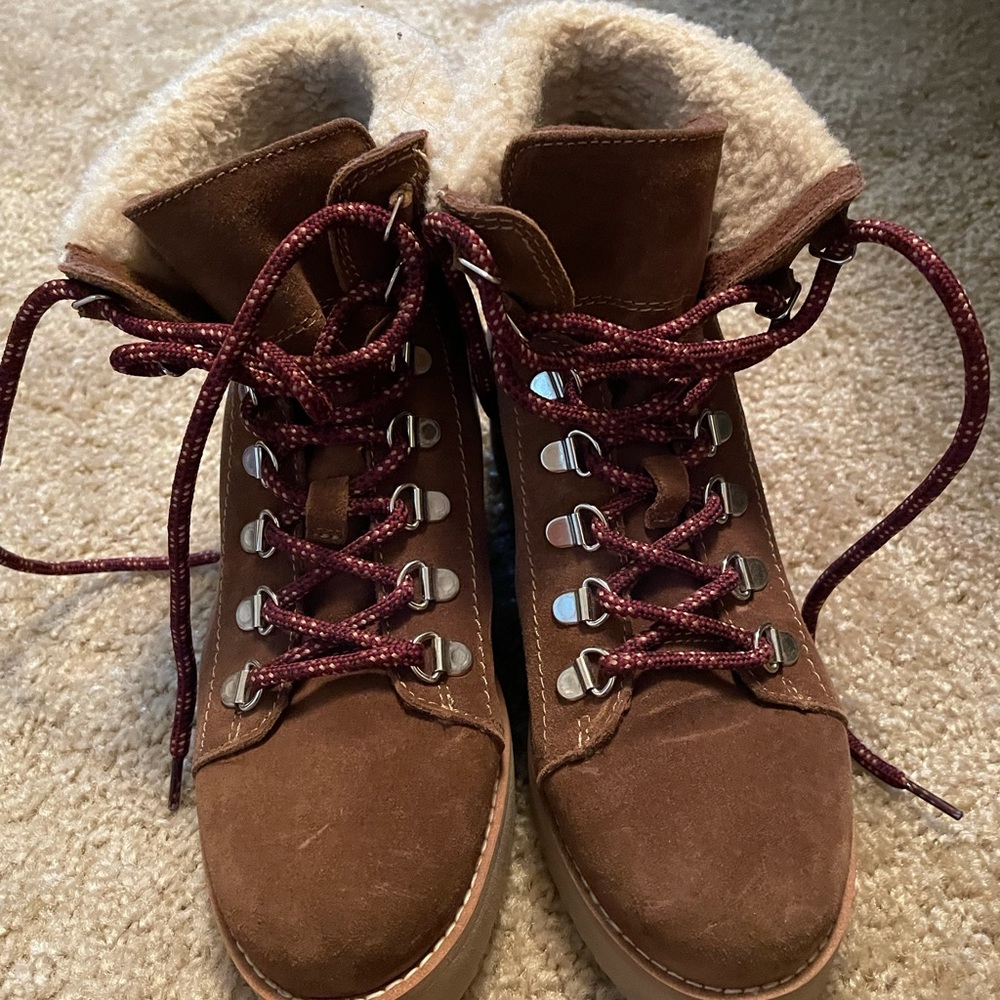 Sam Edelman Franc shearling Toffee hiking boot 6.5